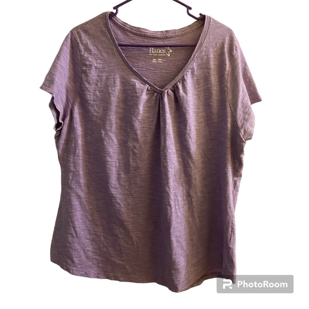 Hanes Plus Size XXL Purple Top
